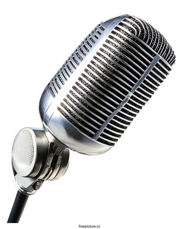 [Transparent Background PNG]Vintage Microphone Close Up