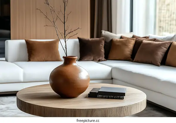 Modern Living Room Interior Design with Neutral Tones