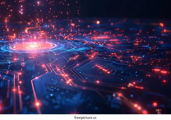 Futuristic Circuit Board Technology