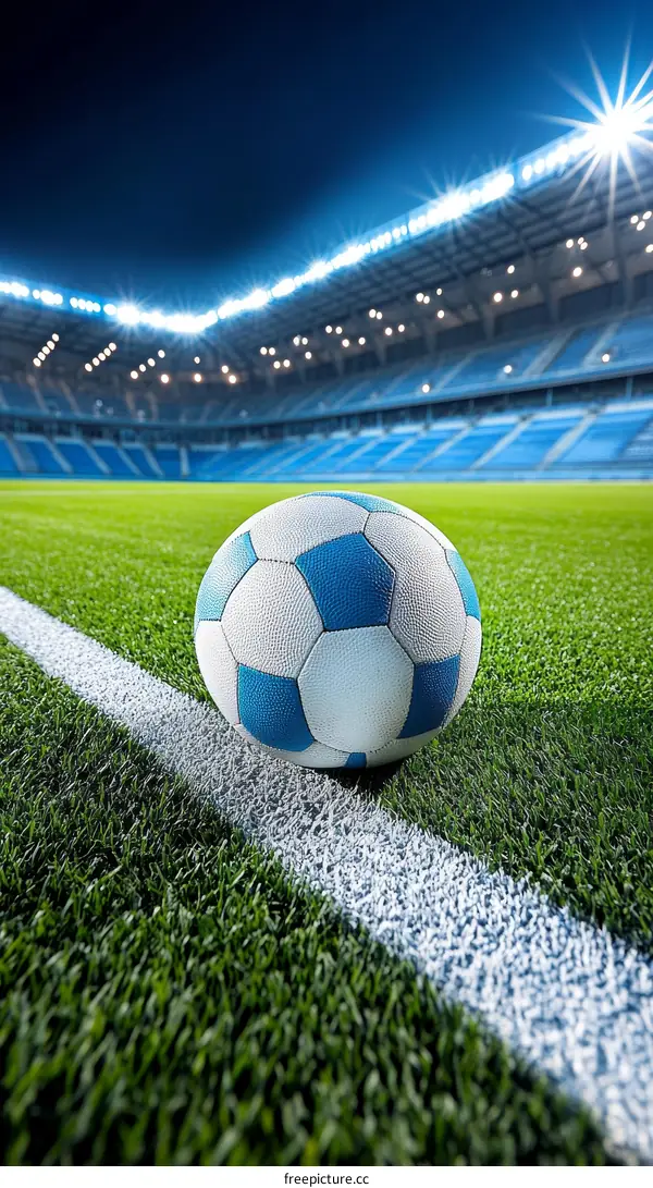 Soccer Stadium Night Game Ball