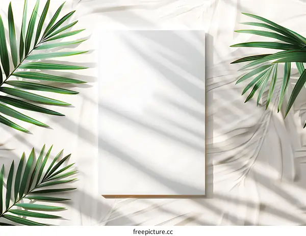 Tropical Palm Leaves Mockup Background