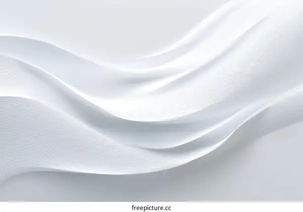 Abstract White Flowing Fabric Design