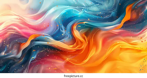 Abstract Flowing Colors Design