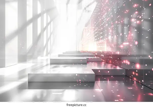 Futuristic Glowing Hallway Corridor