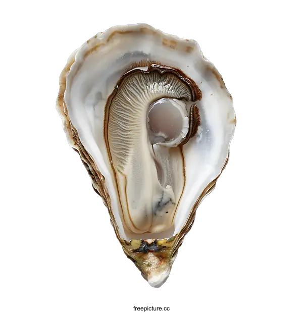 [Transparent Background PNG]Oyster with a pearl inside