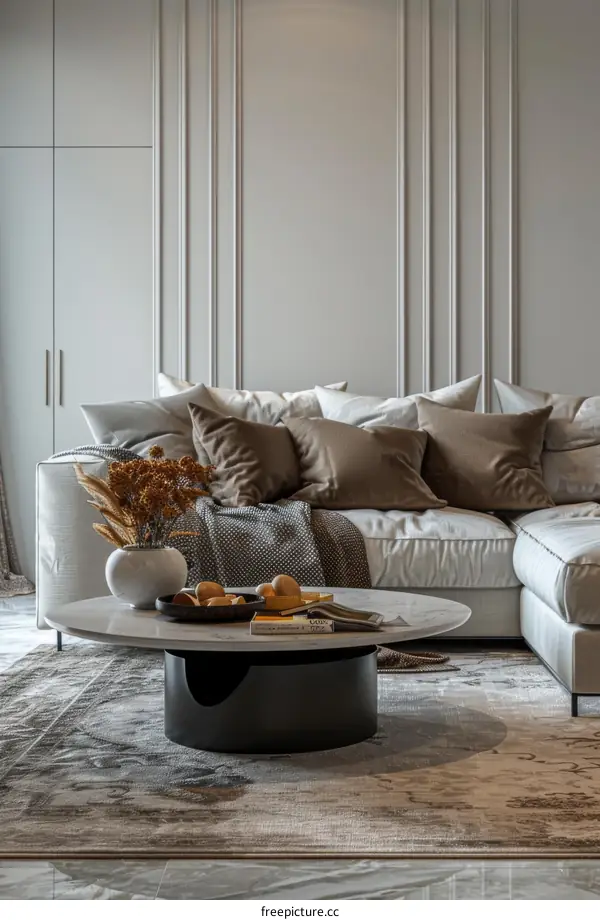 Bright Minimalist Scandinavian Living Room