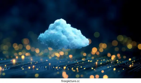 Abstract Cloud Computing Technology Concept
