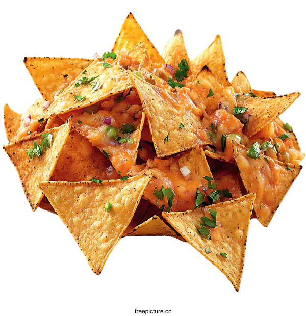 [Transparent Background PNG]Delicious Cheesy Nachos Image