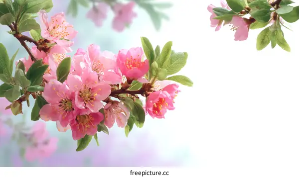 Beautiful Pink Blossoms in Springtime