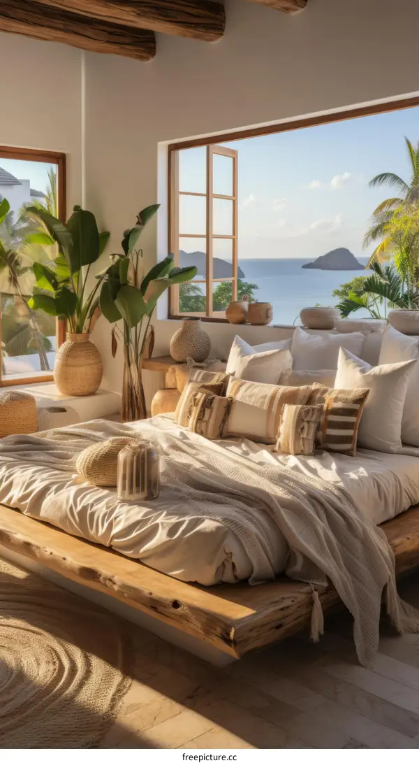 Modern coastal home bedroom interior design