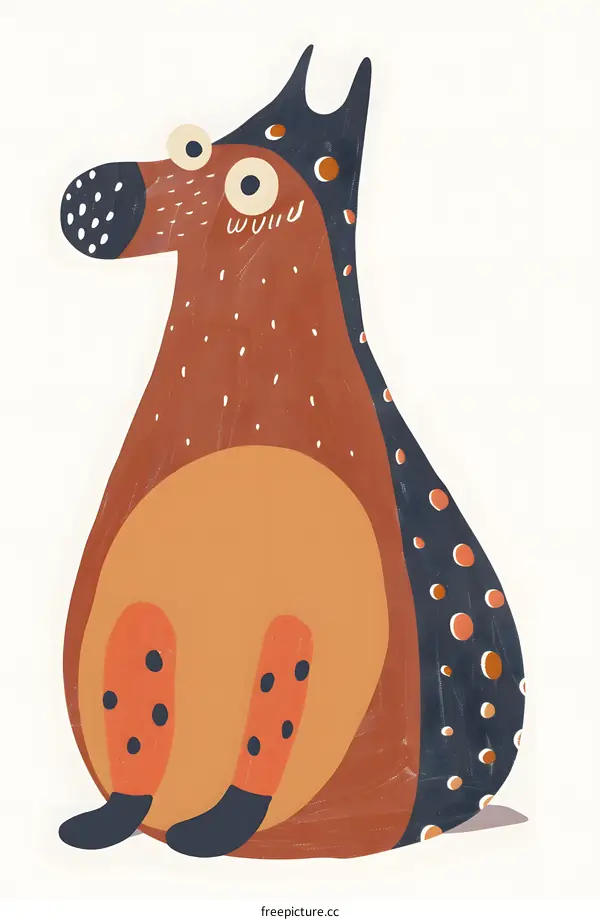 Cute Cartoon Dog Illustration