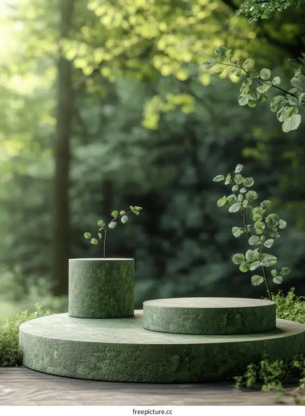 Forest Green Product Display Stand