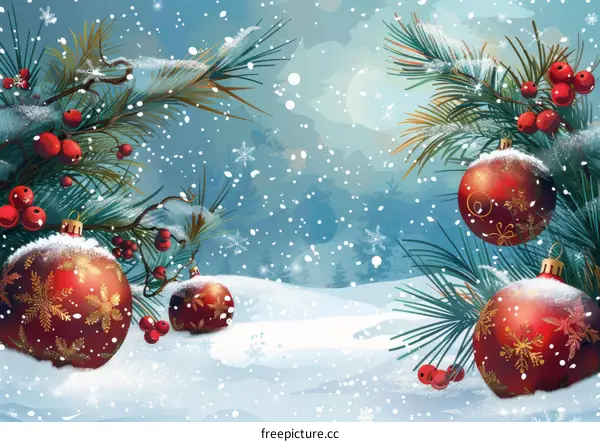 Christmas Scene: A Festive Winter Wonderland