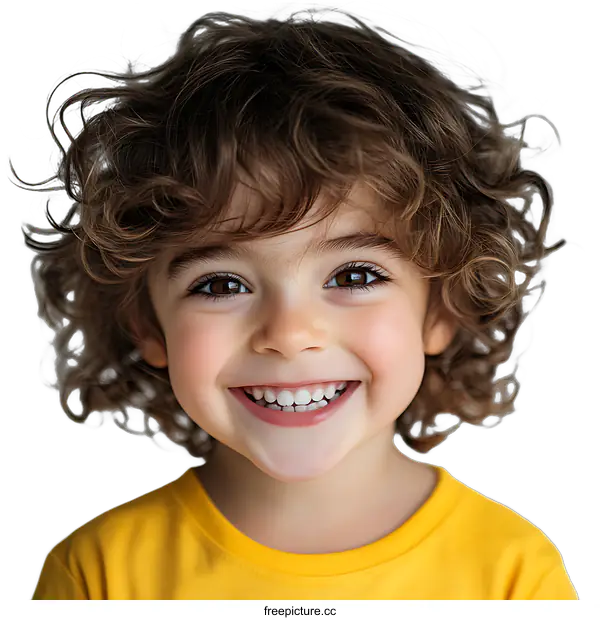 [Transparent Background PNG]Childrens Portrait with  Smiling Face