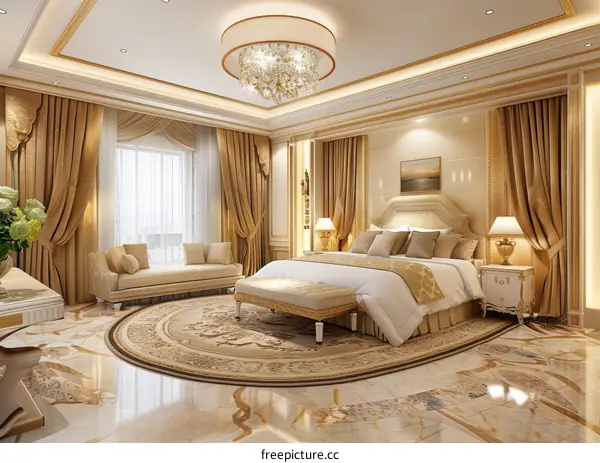 Luxury Bedroom Interior Design Illustration