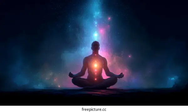 Spiritual Meditation in Cosmic Setting