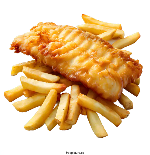 [Transparent Background PNG]Fish and chips