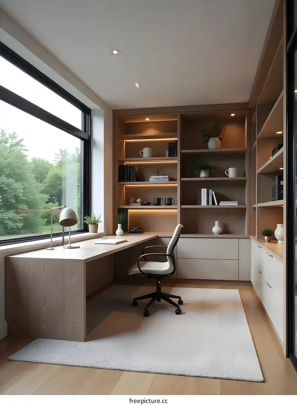 Modern Minimalist Home Office Design