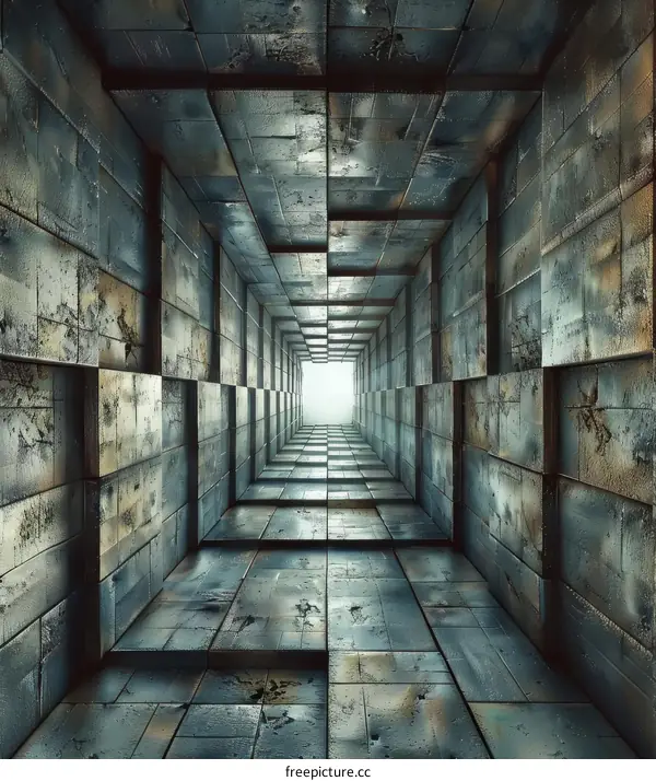 Abstract Geometric Tunnel Perspective