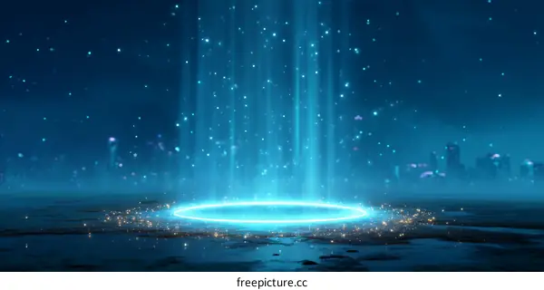 Abstract Futuristic City Portal Ring