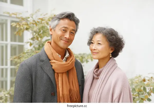 Happy Couple in Autumnal Scene