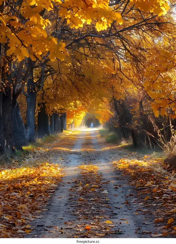 Country road in autumn