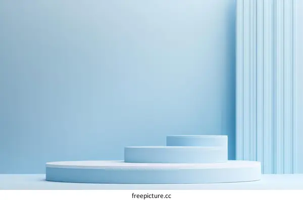 Pastel Blue Minimalist Product Display