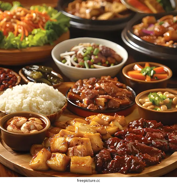 A table full of delicious Chinese food