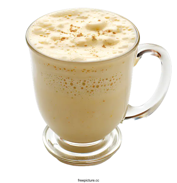 [Transparent Background PNG]eggnog in glass