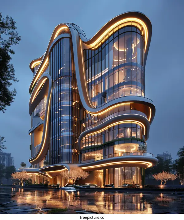 Modern Architectural Design of a Luxury High-Rise Building