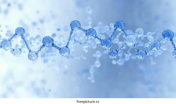 3D Illustration of Molecular Structure
