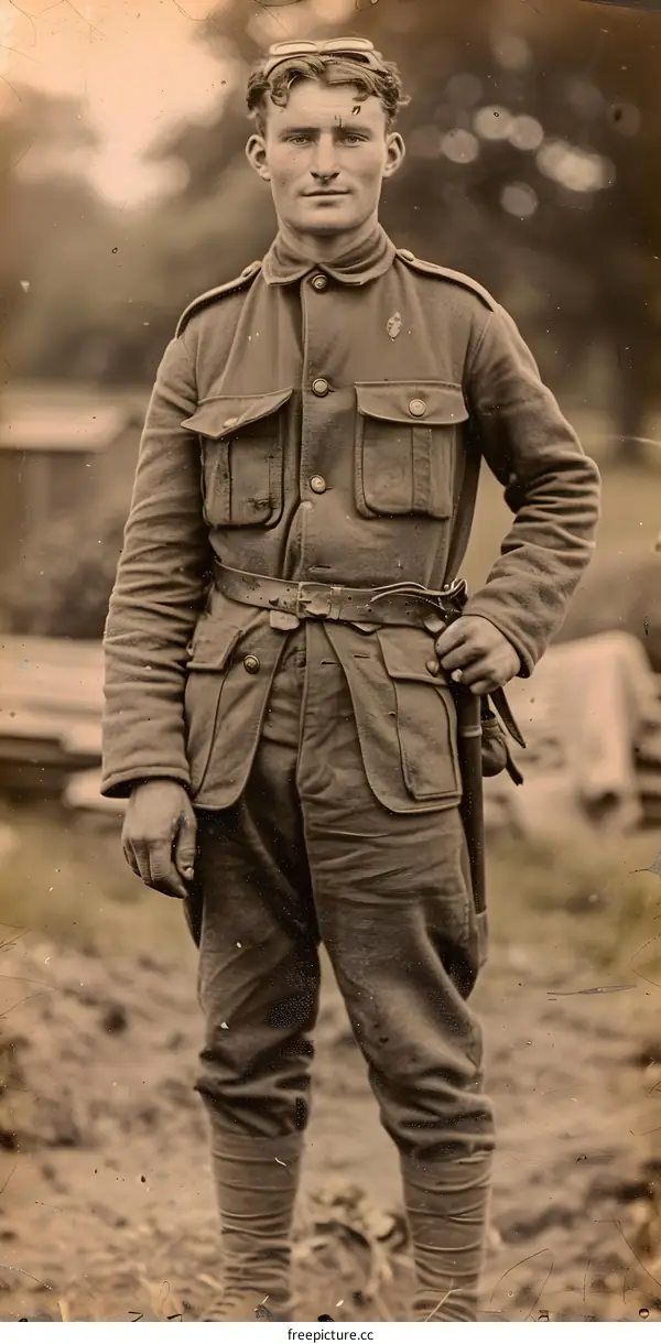 A soldier in World War I