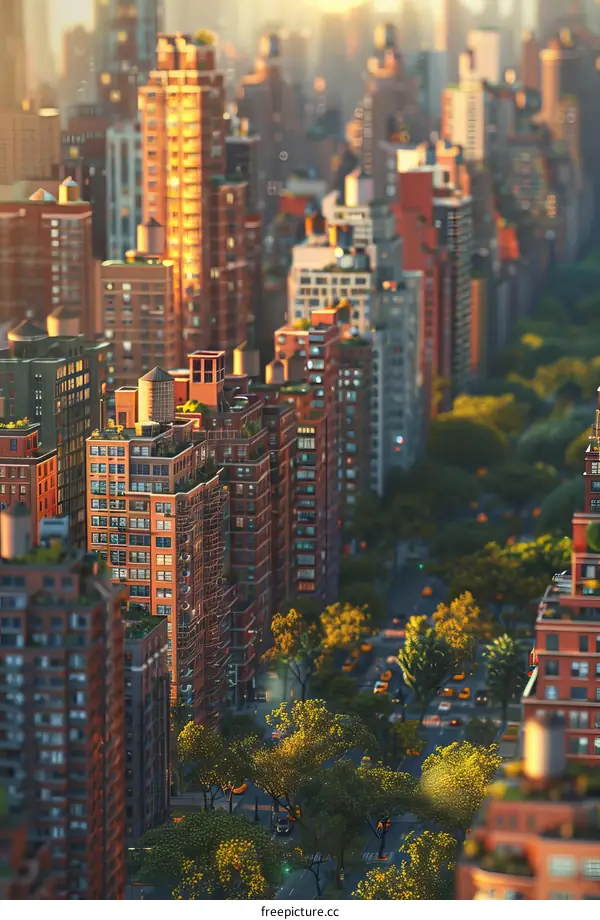 New York City Skyline Panoramas from Above Central Park