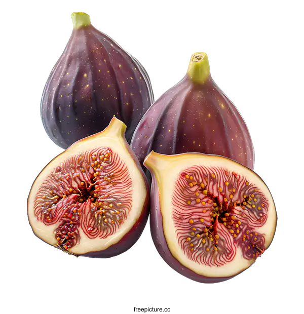 [Transparent Background PNG]Fresh figs isolated on white background