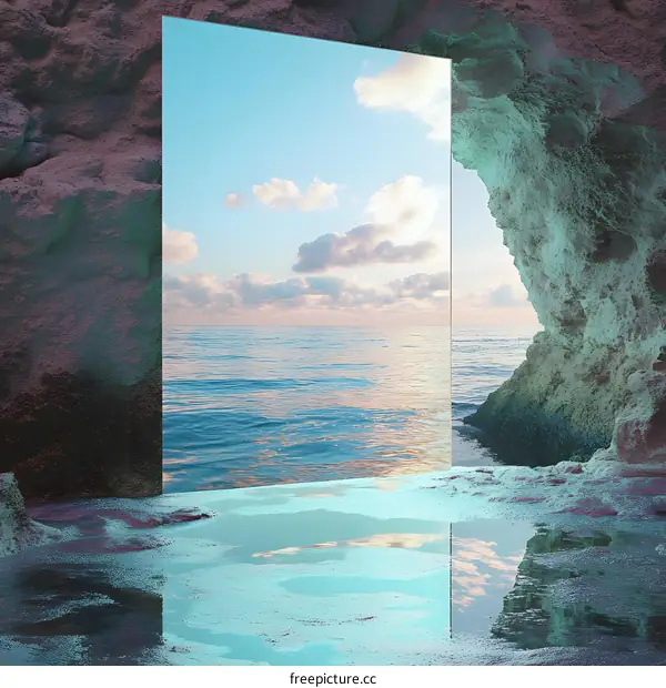 Sea View Through a Stone Portal