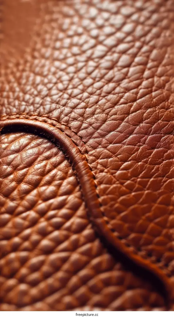 Close up of brown leather texture