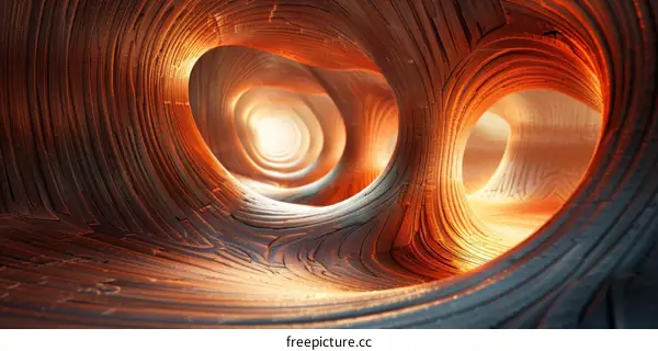 Glowing Orange Cave: A Mystical Underground World