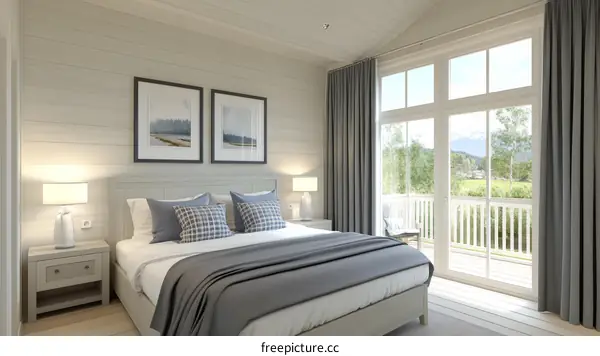 Modern Bedroom Interior Design Illustration