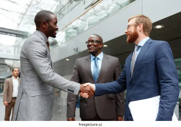 Business Deal in Modern Office