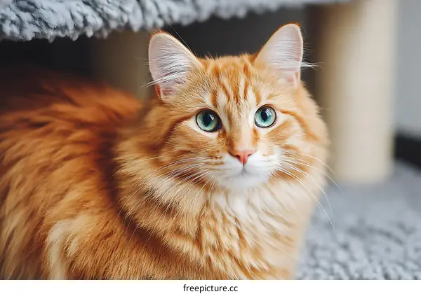 Close-up of a beautiful ginger cat