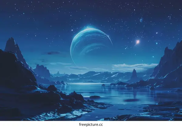 Blue Alien Landscape