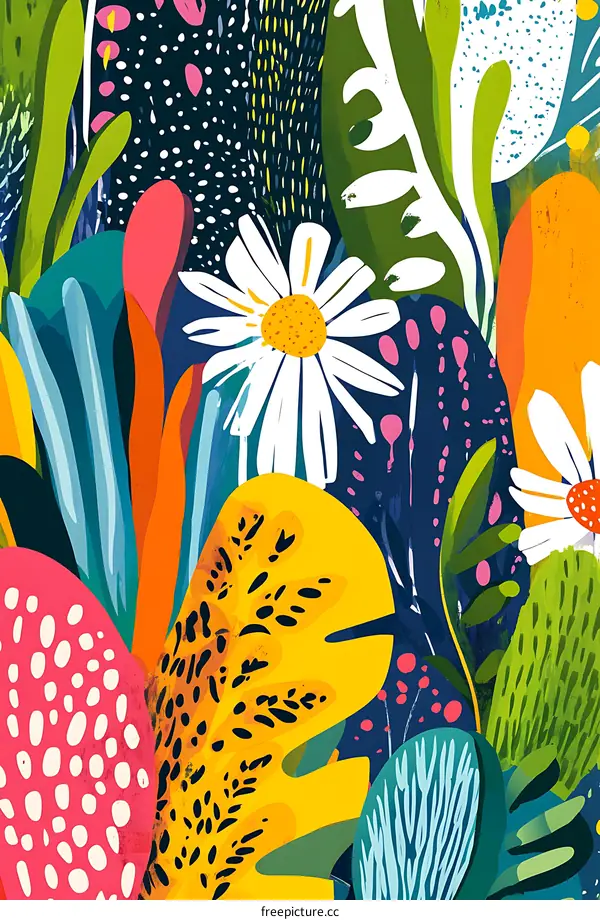 Colorful Abstract Floral Pattern