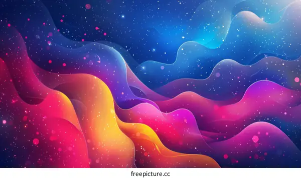 Wavy Multicolor Abstract Futuristic Background