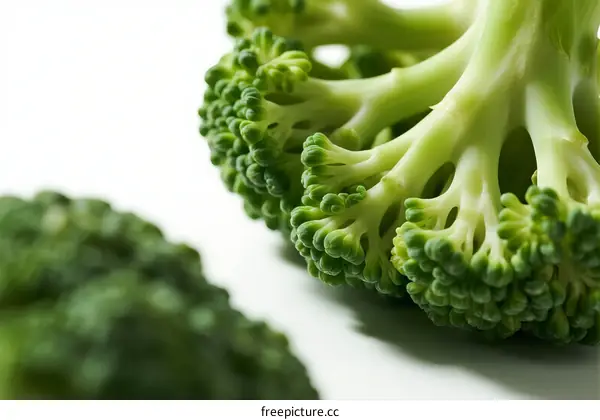 Fresh Green Broccoli Floret with Healthy Nutrition Benefits