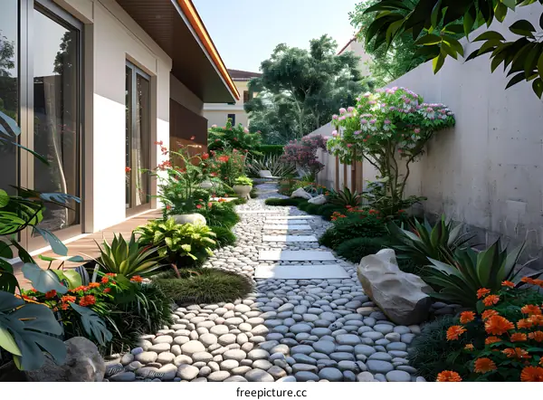 Japanese style courtyard design