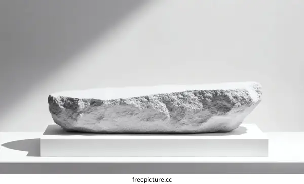 Abstract Minimalist Stone Display Platform