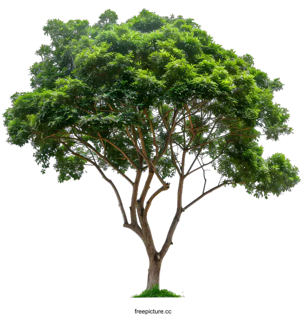 [Transparent Background PNG]Green Tree Isolated on White Background