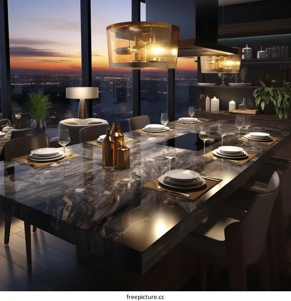 Luxury modern dining room interior design