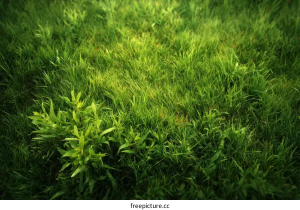 Closeup View of Lush Green Grass