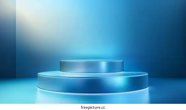 Modern Blue Product Display Podium